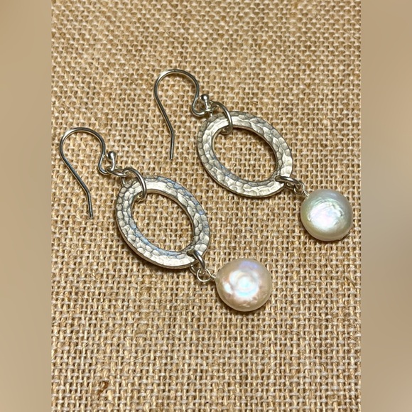 Silpada Pearl Drop Earrings - Picture 5 of 7